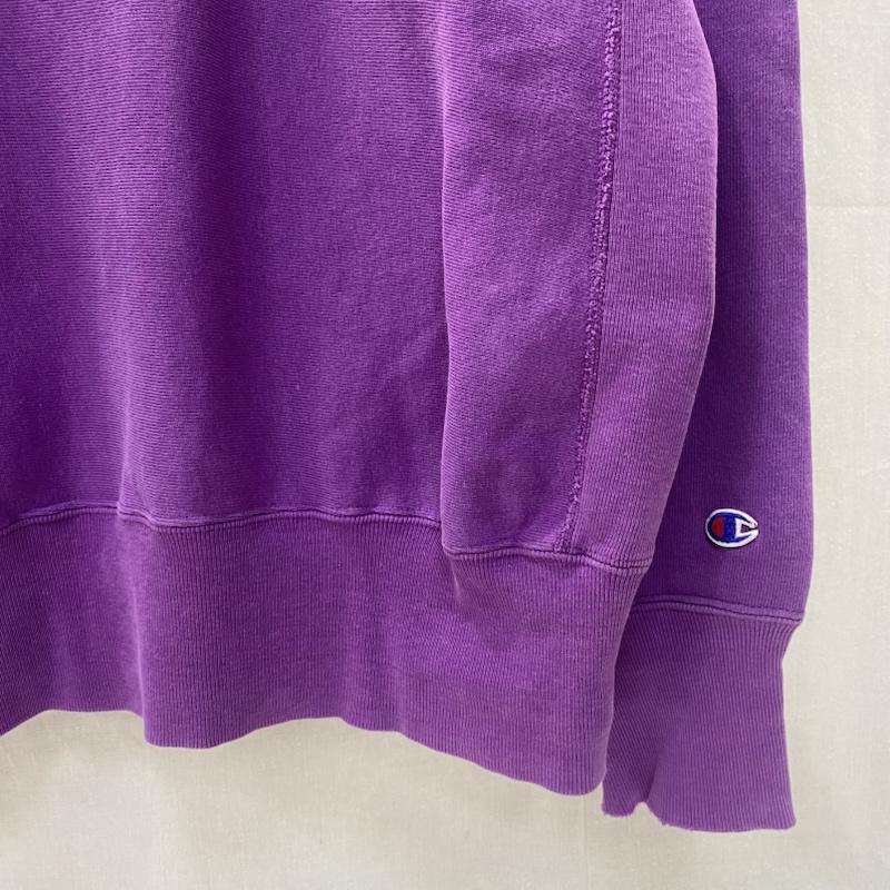 チャンピオン Champion トレーナー 長袖 90s 00s REVERSE WEAVE USA製 ワンポイントロゴ パープル L XL ワンポイント 紫 / パープル / purple メンズ USED 古着 中古 50142686