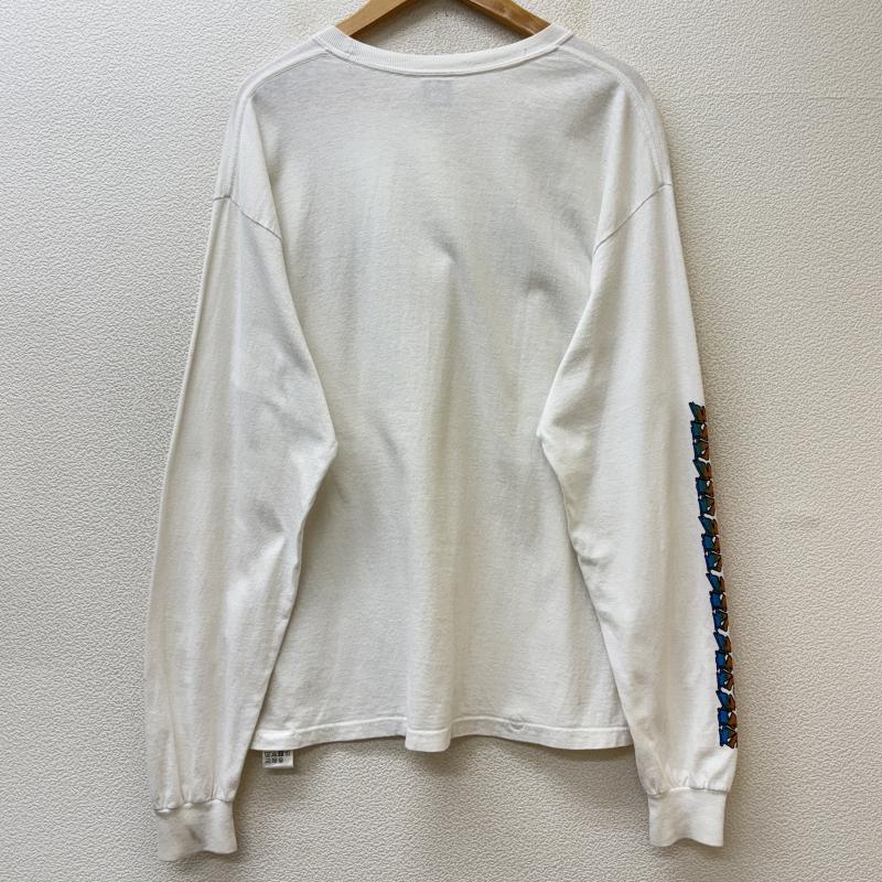 シーシー SEE SEE Tシャツ 長袖 ロゴ スリーブ プリント クルーネック 長袖 Tシャツ ロンT 白 ホワイト L 白 / ホワイト / white メンズ USED 古着 中古 50142687