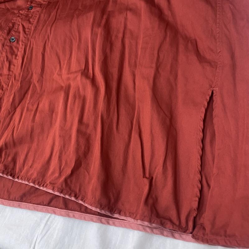 古着 USED ワンピース ロングスカート シャツワンピース 長袖 ワイドシルエット red系 日本製 サイズ2 2 無地 赤 / レッド / red レディース USED 古着 中古 50142688