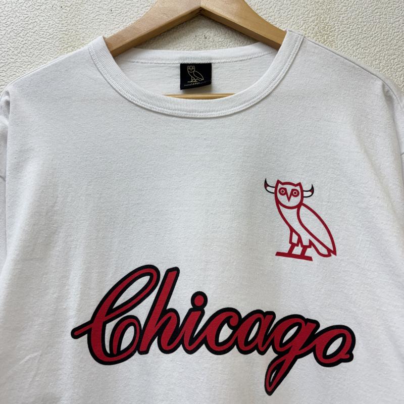 古着 USED Tシャツ 長袖 OVO October s Very Own NBA シカゴブルズ ロゴ プリント クルーネック 長袖 Tシャツ ロンT 白 ホワイト L 白 / ホワイト / white メンズ USED 古着 中古 50142689