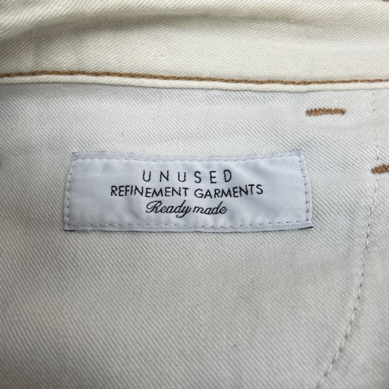 アンユーズド UNUSED パンツ デニム、ジーンズ UW0447 13.5oz Denim Jeans カットオフ デニム パンツ ジップフライ ボタン ロゴ 刻印入り 2 無地 インディゴ / インディゴ / Indigo メンズ USED 古着 中古 50142706