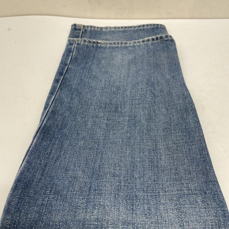 アンユーズド UNUSED パンツ デニム、ジーンズ ストレート パンツ デニム クラッシュ加工 ダメージ加工 ボタンフライ UW0105 2 無地 インディゴ / インディゴ / Indigo メンズ USED 古着 中古 50142708