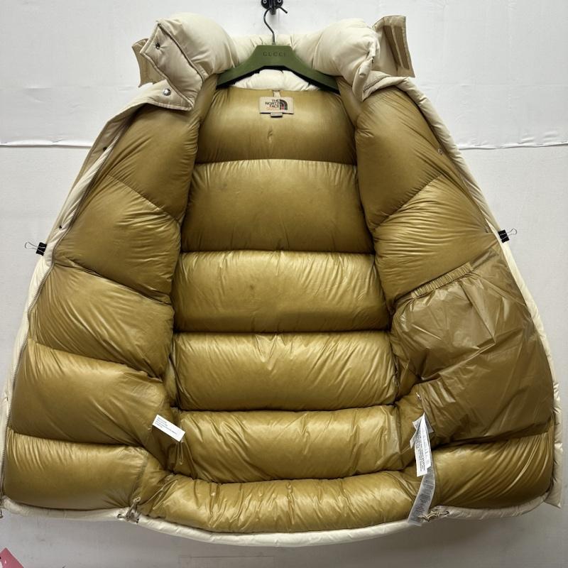 グッチ GUCCI コート ダウンコート 22SS THE NORTH FACE アーム ロゴ フーデッド ロング ダウン ジャケット 671794 S アイボリー / アイボリー / レディース USED 古着 中古 50142709