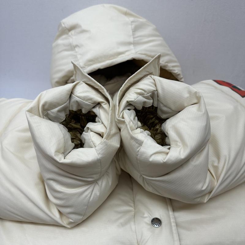 グッチ GUCCI コート ダウンコート 22SS THE NORTH FACE アーム ロゴ フーデッド ロング ダウン ジャケット 671794 S アイボリー / アイボリー / レディース USED 古着 中古 50142709