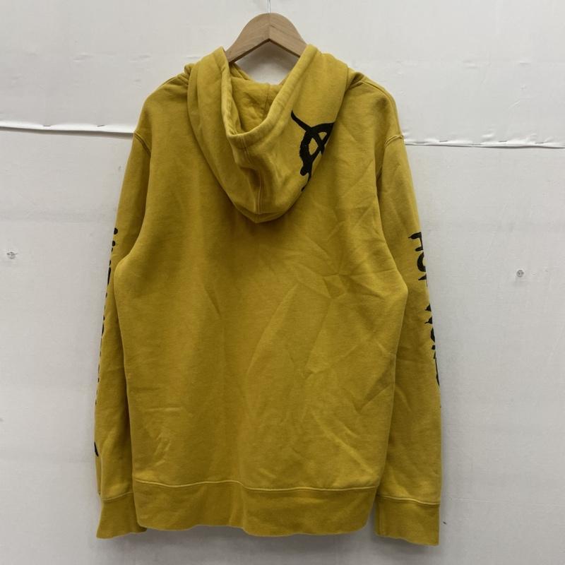 ハフ HUF パーカー 長袖 長袖 プルオーバー パーカー フーディー スウェット トレーナー 袖ロゴ マスタードイエロー M ロゴ、文字 X プリント マスタード / マスタード / メンズ USED 古着 中古 50142711