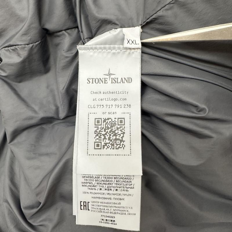 ストーンアイランド STONE ISLAND ジャケット、上着 ダウンジャケット 22AW GARMENT DYED CRINKLE REPS R-NY フード ダウン ジャケット 771540223 V0029 XXL 黒 / ブラック / black メンズ USED 古着 中古 50142736