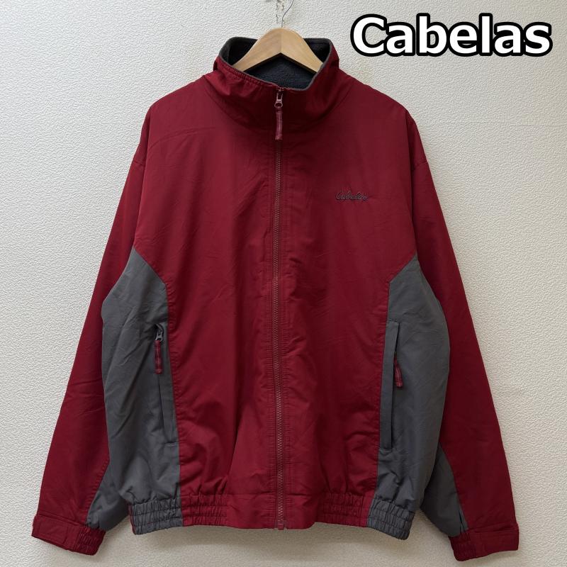 古着 USED ジャケット、上着 ジャンパー、ブルゾン Cabelas カベラス オーバーサイズ フリースライナー ナイロン ジャケット 赤 灰色 レッド グレー - 灰 / グレー / gray X 赤 / レッド / red メンズ USED 古着 中古 50142777