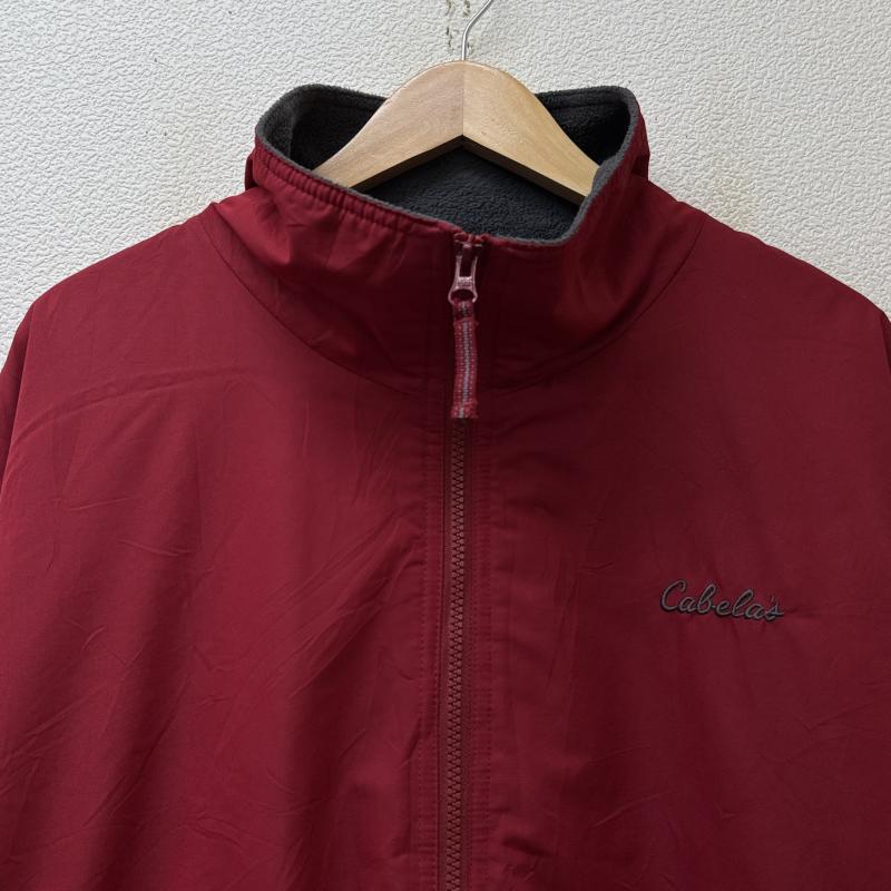 古着 USED ジャケット、上着 ジャンパー、ブルゾン Cabelas カベラス オーバーサイズ フリースライナー ナイロン ジャケット 赤 灰色 レッド グレー - 灰 / グレー / gray X 赤 / レッド / red メンズ USED 古着 中古 50142777