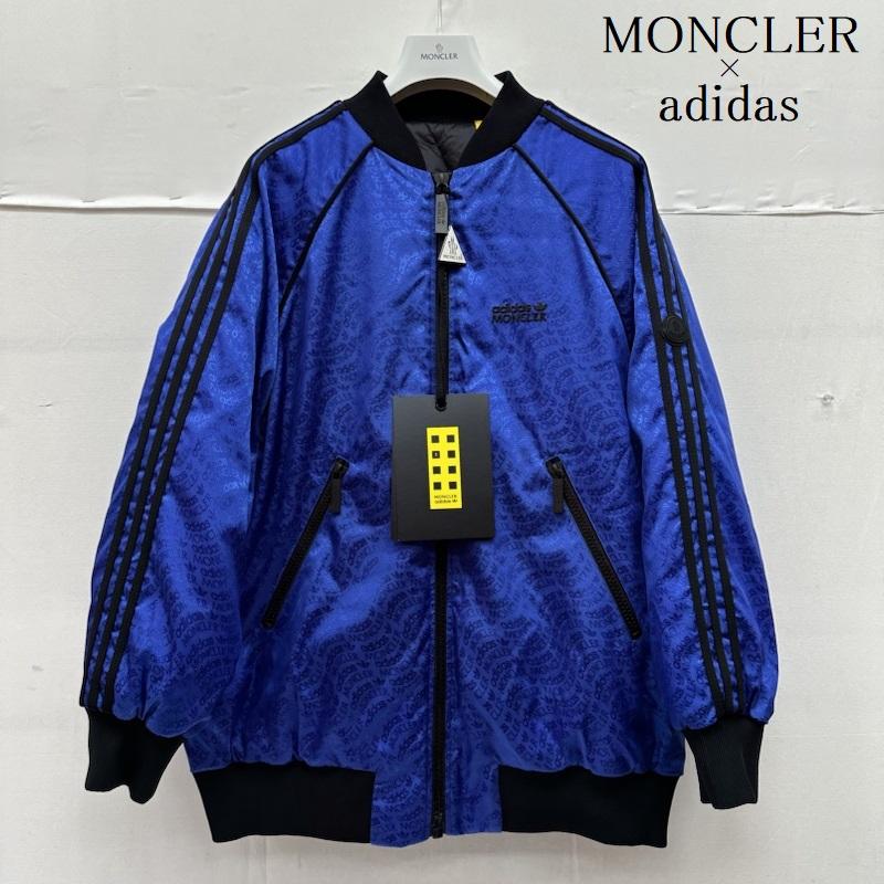 モンクレール MONCLER ジャケット、上着 ダウンジャケット 23AW adidas 総柄 ラインスリーブ ダウン ジャケット I209S1A00015 M2448 1 青 / ブルー / blue メンズ USED 古着 中古 50142793