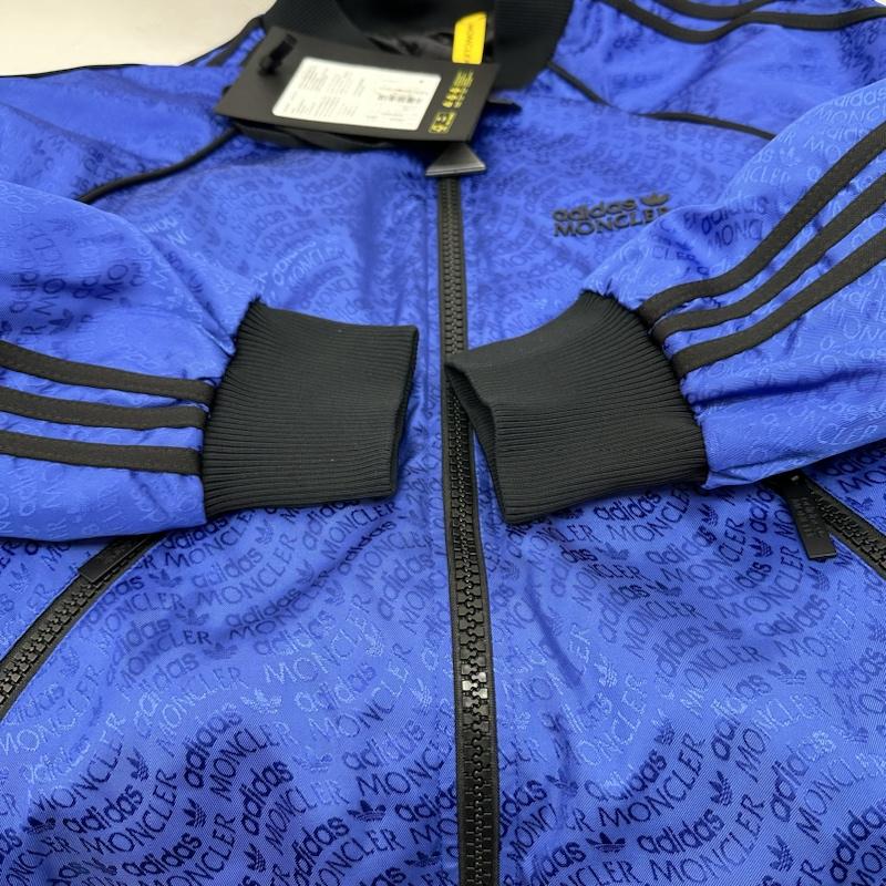 モンクレール MONCLER ジャケット、上着 ダウンジャケット 23AW adidas 総柄 ラインスリーブ ダウン ジャケット I209S1A00015 M2448 1 青 / ブルー / blue メンズ USED 古着 中古 50142793