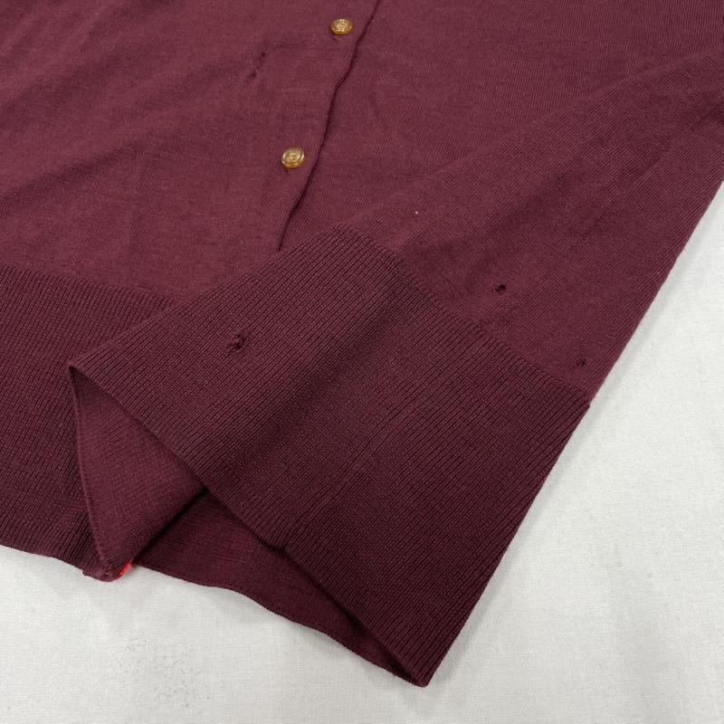 ヴィヴィアン ウエストウッド レッドレーベル Vivienne Westwood red label アンサンブルニット 長袖 オーブ ロゴ 刺繍 タートルネック セーター ノーカラー ロング カーディガン アンサンブル ニット 2 ワンポイント X ロゴ、文字 X 刺繍 えんじ / ワインレッド / dark red レディース USED 古着 中古 50142811