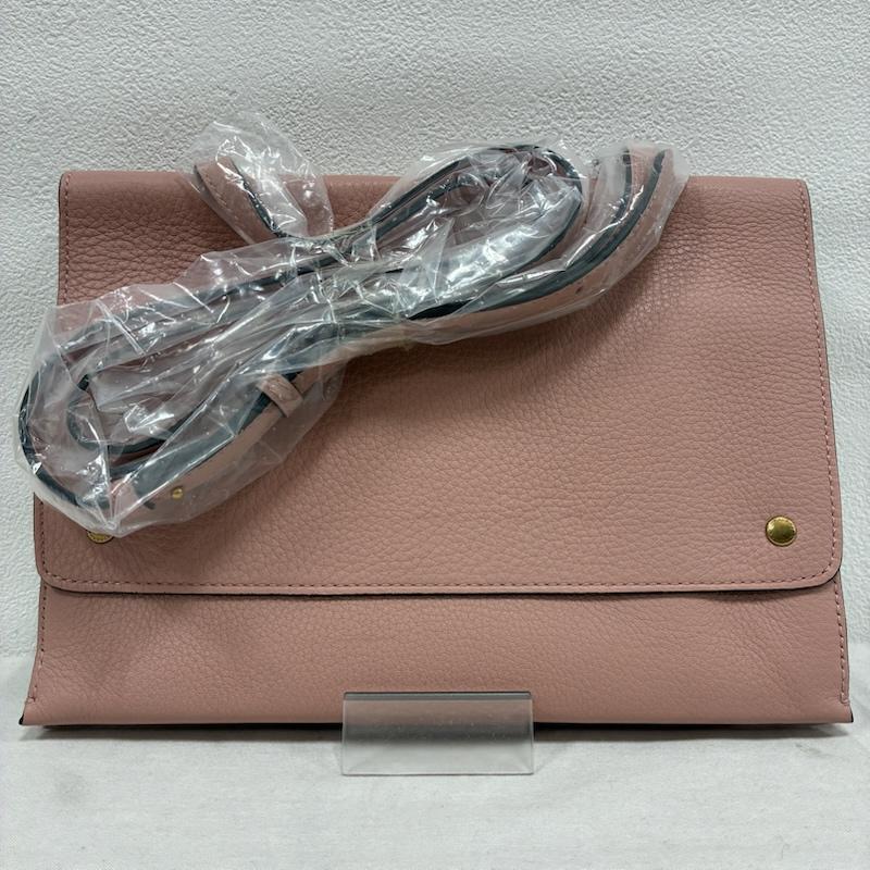 バーバリー BURBERRY ショルダーバッグ ショルダーバッグ 2WAY レザー クラッチ ショルダー バッグ 斜め掛け クロスボディ ゴールド金具 シボ革 - ロゴ、文字 X ワンポイント 桃 / ピンク / pink X 金 / ゴールド / gold color レディース USED 古着 中古 50142813