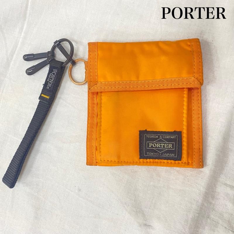 ポーター PORTER 財布 二つ折り 吉田カバン PORTER CAPSULE WALLET 縦型 ナイロン orange 財布 - ロゴ、文字 橙 / オレンジ / orange メンズ USED 古着 中古 50142829