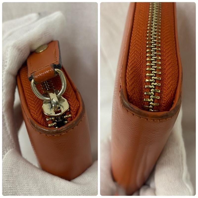 ヴィヴィアンウエストウッド Vivienne Westwood 財布 長財布 長財布 オーブロゴ ラウンドジップ orange ロゴ、文字 X ワンポイント 橙 / オレンジ / orange レディース USED 古着 中古 50142836
