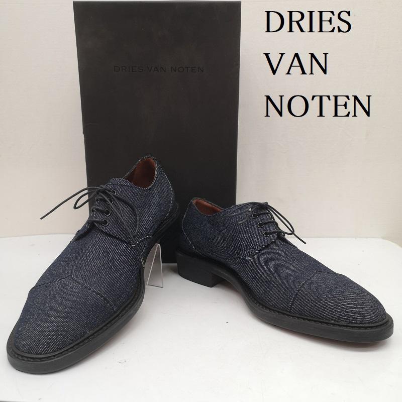 ドリスヴァンノッテン DRIES VAN NOTEN 革靴 革靴 デニム ドレス シューズ V243 イタリア製 UK：7.5 インディゴ / インディゴ / Indigo メンズ USED 古着 中古 50142847