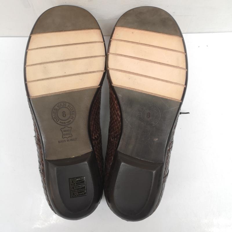 ドリスヴァンノッテン DRIES VAN NOTEN 革靴 革靴 イントレチャート レザー シューズ 編み込み 42 V213 26.5cm 茶 / ブラウン / brown メンズ USED 古着 中古 50142848