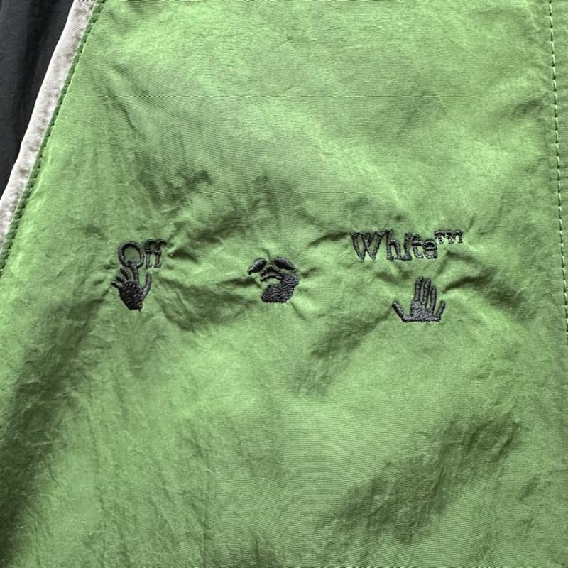 オフホワイト off white ジャケット、上着 ジャンパー、ブルゾン NIKE JORDAN ロゴ 刺繍 ナイロン トラック ジップ ジャケット cv3503-361 M 緑 / グリーン / green メンズ USED 古着 中古 50142903