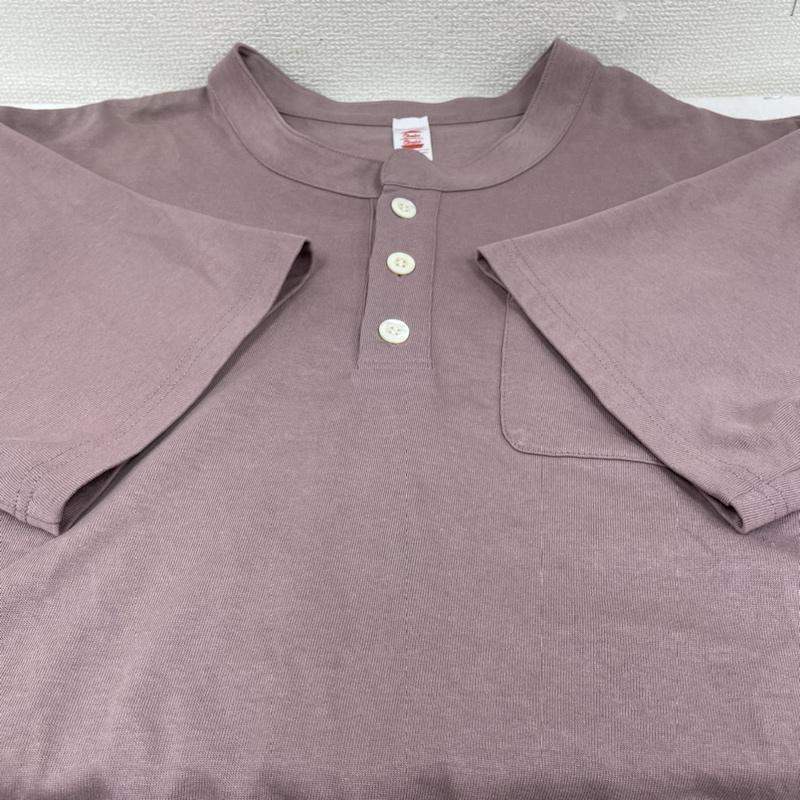 古着 USED Tシャツ 半袖 ChahChah バック ロゴ 刺繍 半袖 ヘンリーネック Tシャツ 厚手 タグ付き CC22SS-C-01 XL ロゴ、文字 X 刺繍 紫 / パープル / purple メンズ USED 古着 中古 50142908