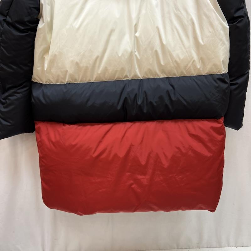 モンクレール MONCLER ジャケット、上着 ダウンジャケット CRAIG GREEN PORPOISE ロングダウン ダウンコート 0 赤 / レッド / red X 白 / ホワイト / white X 紺 / ネイビー / navy メンズ USED 古着 中古 50142910