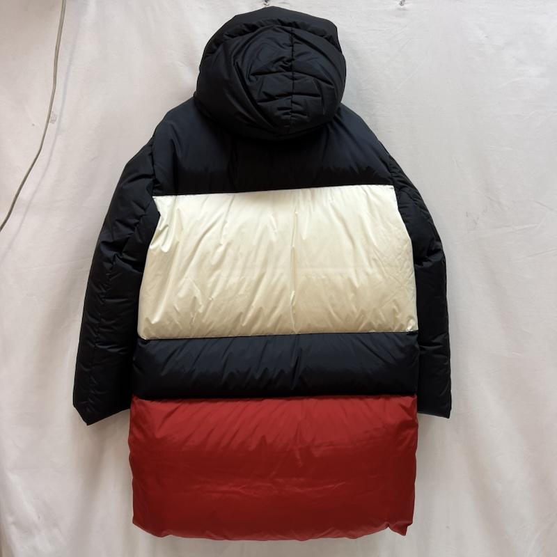 モンクレール MONCLER ジャケット、上着 ダウンジャケット CRAIG GREEN PORPOISE ロングダウン ダウンコート 1 赤 / レッド / red X 白 / ホワイト / white X 紺 / ネイビー / navy メンズ USED 古着 中古 50142911