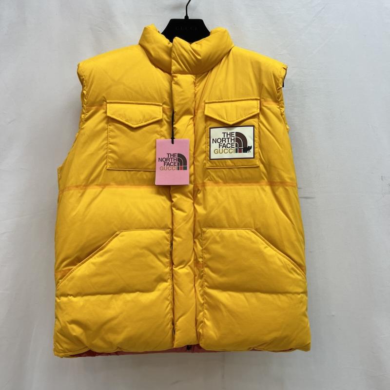 グッチ GUCCI ジャケット、上着 ダウンベスト THE NORTH FACE ノースフェイス 663761 キャット ダウンベスト S 黄 / イエロー / yellow メンズ USED 古着 中古 50142912