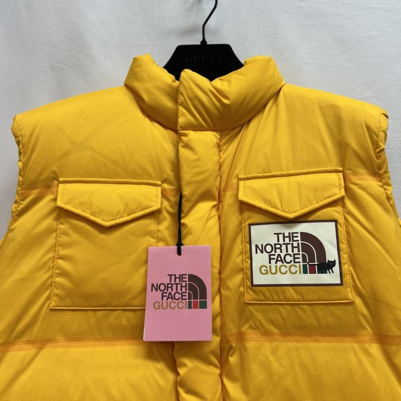 グッチ GUCCI ジャケット、上着 ダウンベスト THE NORTH FACE ノースフェイス 663761 キャット ダウンベスト S 黄 / イエロー / yellow メンズ USED 古着 中古 50142912
