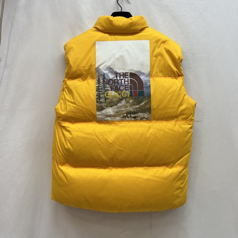グッチ GUCCI ジャケット、上着 ダウンベスト THE NORTH FACE ノースフェイス 663761 キャット ダウンベスト S 黄 / イエロー / yellow メンズ USED 古着 中古 50142912