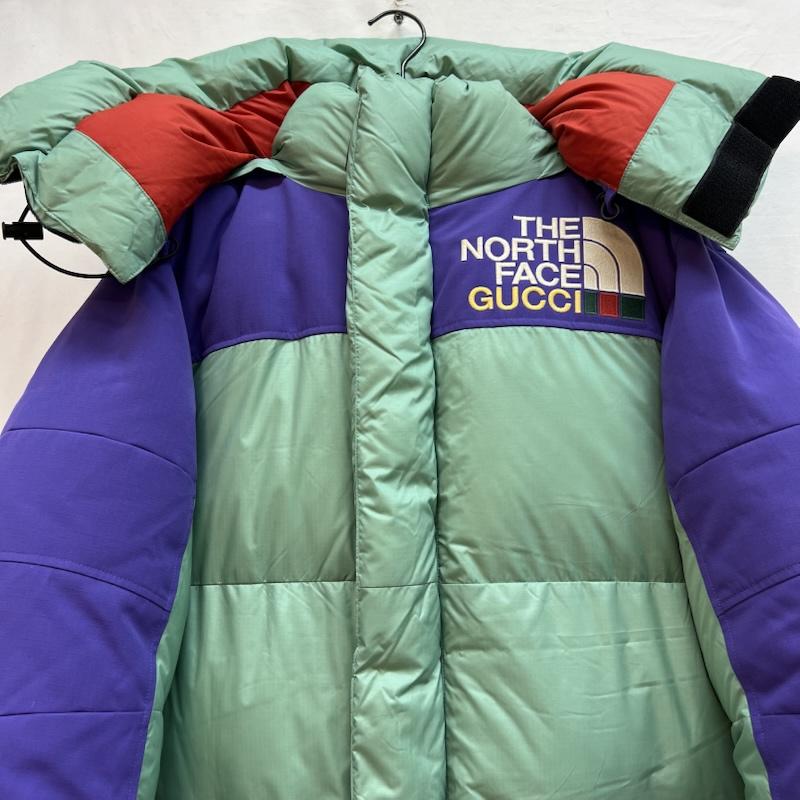 グッチ GUCCI ジャケット、上着 ダウンジャケット THE NORTH FACE ノースフェイス 663895 フーデッドダウン ジャケット S 緑 / グリーン / green X 紫 / パープル / purple メンズ USED 古着 中古 50142914