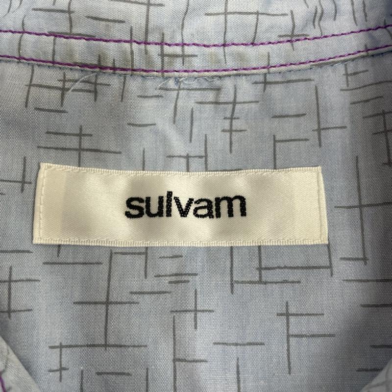 サルバム sulvam シャツ、ブラウス 長袖 長袖 総柄 シャツ ブラウス CUT OFF SHIRT SH-B06-002 S 総柄 水色 / ライトブルー / メンズ USED 古着 中古 50142938