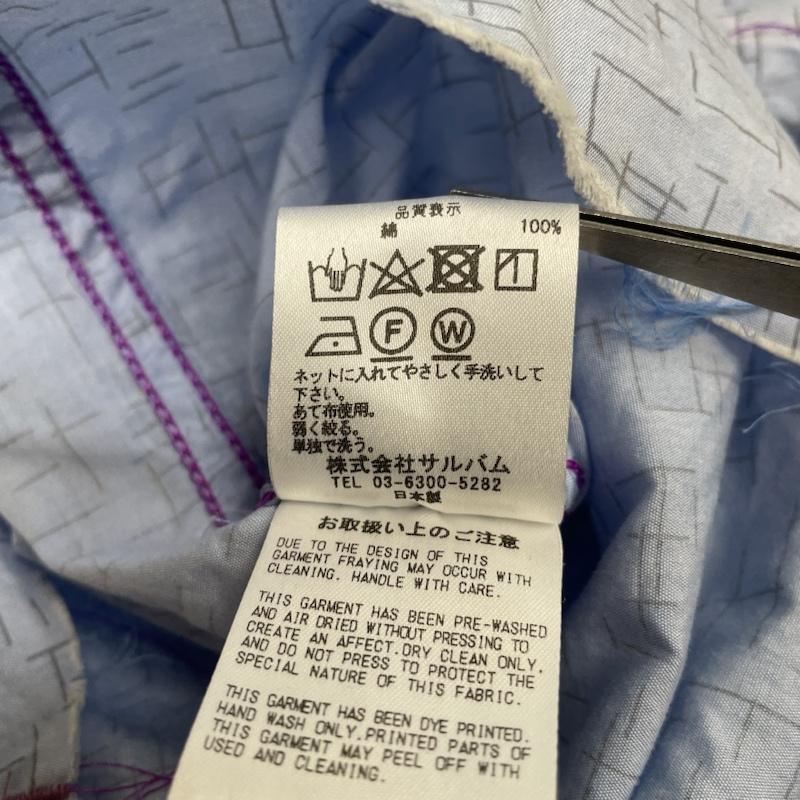 サルバム sulvam シャツ、ブラウス 長袖 長袖 総柄 シャツ ブラウス CUT OFF SHIRT SH-B06-002 S 総柄 水色 / ライトブルー / メンズ USED 古着 中古 50142938