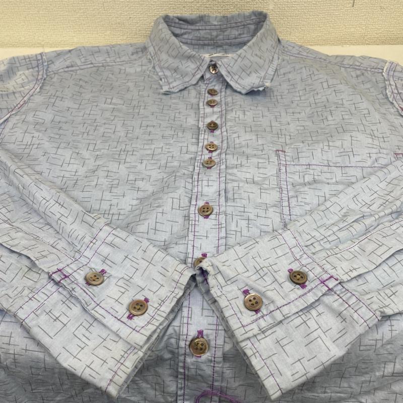 サルバム sulvam シャツ、ブラウス 長袖 長袖 総柄 シャツ ブラウス CUT OFF SHIRT SH-B06-002 S 総柄 水色 / ライトブルー / メンズ USED 古着 中古 50142938