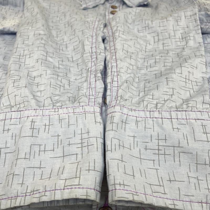 サルバム sulvam シャツ、ブラウス 長袖 長袖 総柄 シャツ ブラウス CUT OFF SHIRT SH-B06-002 S 総柄 水色 / ライトブルー / メンズ USED 古着 中古 50142938