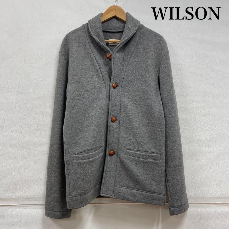 ウィルソン wilson カーディガン 長袖 ショールカラー くるみボタン カーディガン 40 灰 / グレー / gray メンズ USED 古着 中古 50142940
