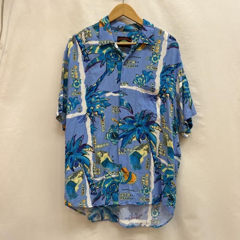 ヴィンテージ VINTAGE シャツ、ブラウス 半袖 90s JAMS WORLD 30th アロハシャツ ジャムズワールド M 水色 / ライトブルー / メンズ USED 古着 中古 50142963