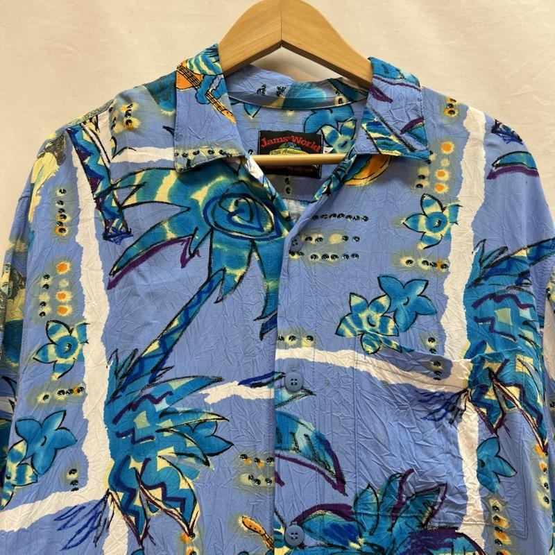 ヴィンテージ VINTAGE シャツ、ブラウス 半袖 90s JAMS WORLD 30th アロハシャツ ジャムズワールド M 水色 / ライトブルー / メンズ USED 古着 中古 50142963