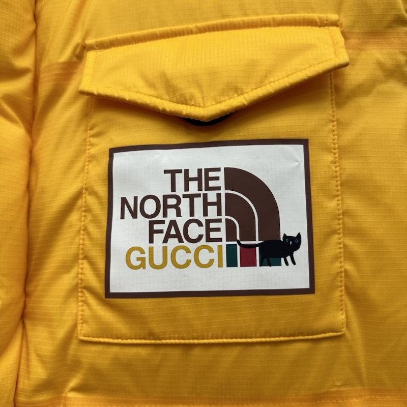 グッチ GUCCI ジャケット、上着 ダウンベスト THE NORTH FACE ロゴ キャット ダウン ベスト 663761 M 黄 / イエロー / yellow メンズ USED 古着 中古 50142981