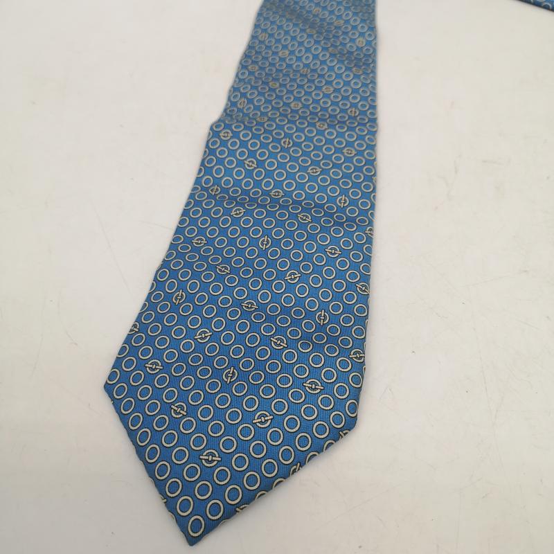 エルメス HERMES ネクタイ ネクタイ フランス製 シルク ネクタイ - 水色 / ライトブルー / メンズ USED 古着 中古 50143004