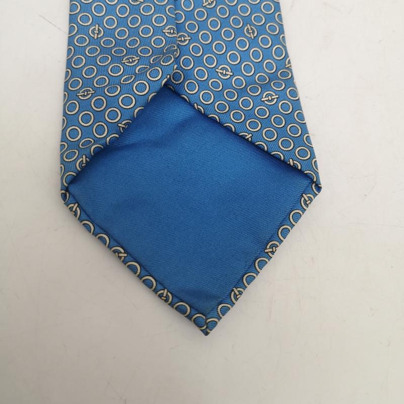エルメス HERMES ネクタイ ネクタイ フランス製 シルク ネクタイ - 水色 / ライトブルー / メンズ USED 古着 中古 50143004