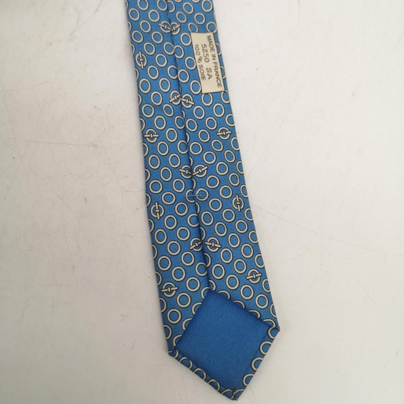 エルメス HERMES ネクタイ ネクタイ フランス製 シルク ネクタイ - 水色 / ライトブルー / メンズ USED 古着 中古 50143004