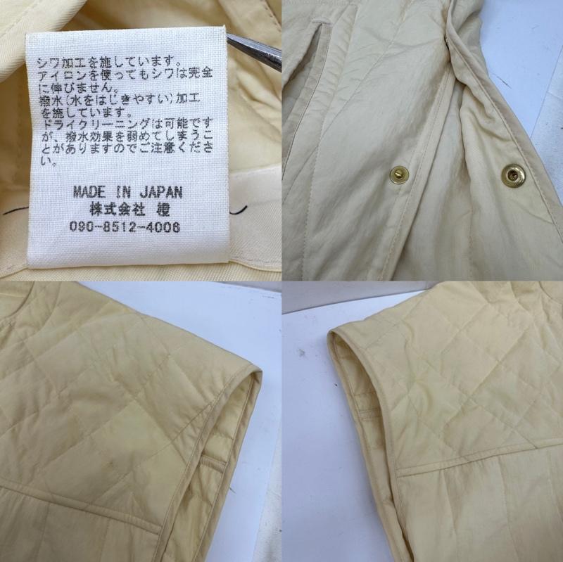ジュンミカミ JUN MIKAMI コート コート一般 IRISH LINEN QUILTING SLEEPER COAT スリーパー コート キルティング ベスト FREE アイボリー / アイボリー / レディース USED 古着 中古 50143023