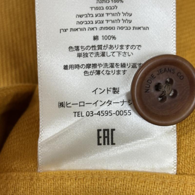 ヌーディージーンズ Nudie Jeans ジャケット、上着 ジャンパー、ブルゾン Barney Worker Jacket バーニー ワーカー ジャケット カバーオール 黄色 イエロー M 黄 / イエロー / yellow メンズ USED 古着 中古 50143039