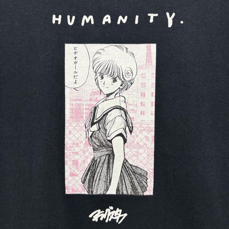 フラグスタフ FLAGSTUFF Tシャツ 半袖 Tシャツ 2019SS 電影少女 ビデオガール コラボ HUMANITY 桂正和 集英社 19ss-FS×VG-06 S キャラクター 黒 / ブラック / black メンズ USED 古着 中古 50143078