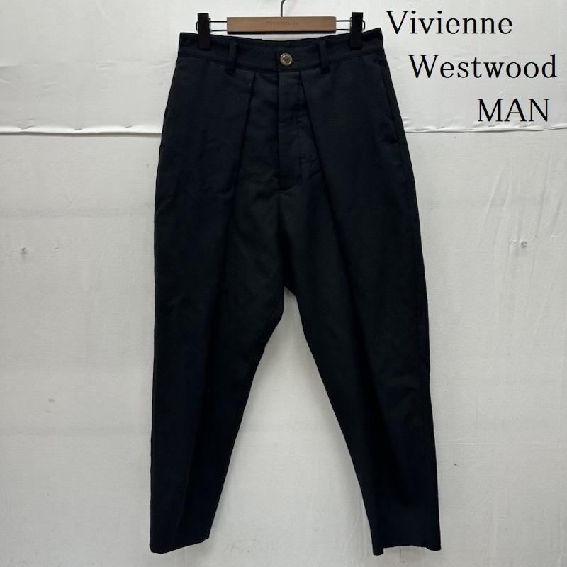 ヴィヴィアンウエストウッドマン Vivienne Westwood MAN パンツ スラックス ウール タック テーパード パンツ VW-W1-88699 44 黒 / ブラック / black メンズ USED 古着 中古 50143099