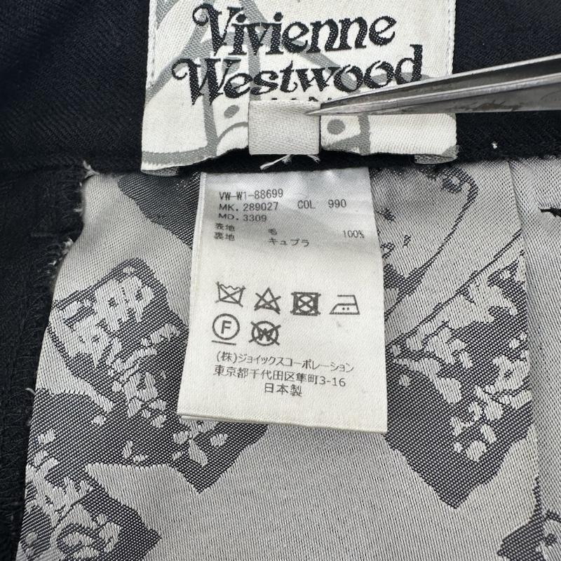 ヴィヴィアンウエストウッドマン Vivienne Westwood MAN パンツ スラックス ウール タック テーパード パンツ VW-W1-88699 44 黒 / ブラック / black メンズ USED 古着 中古 50143099
