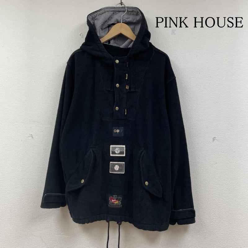 ピンクハウス PINK HOUSE ジャケット、上着 ジャンパー、ブルゾン Karl Helmut ヴィンテージ 刺繍 ロゴ ゴルフ ハーフジップ パーカー ロゴ、文字 X 刺繍 黒 / ブラック / black レディース USED 古着 中古 50143115