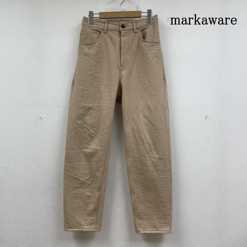 マーカウェア markaware パンツ ワークパンツ、ペインターパンツ ストレート パンツ バックゴム リラックス ボタンフライ 無地 A19A-13PT01C 2 無地 ベージュ / ベージュ / beige メンズ USED 古着 中古 50143118