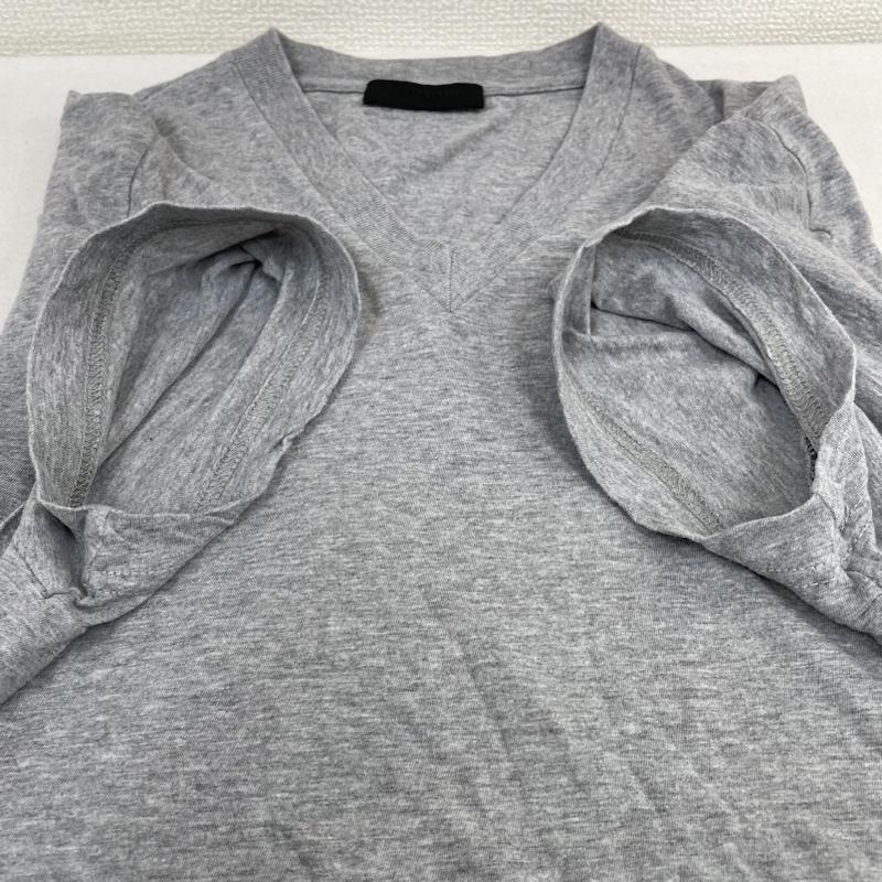 プラダ PRADA カットソー 半袖 パック Tシャツ 半袖 Vネック シャツ カットソー ACU1 2015 1775 S 無地 灰 / グレー / gray メンズ USED 古着 中古 50143136