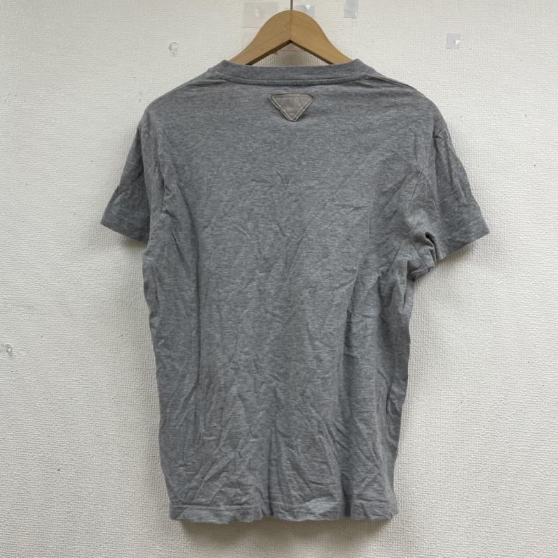 プラダ PRADA カットソー 半袖 パック Tシャツ 半袖 Vネック シャツ カットソー ACU1 2015 1775 S 無地 灰 / グレー / gray メンズ USED 古着 中古 50143136