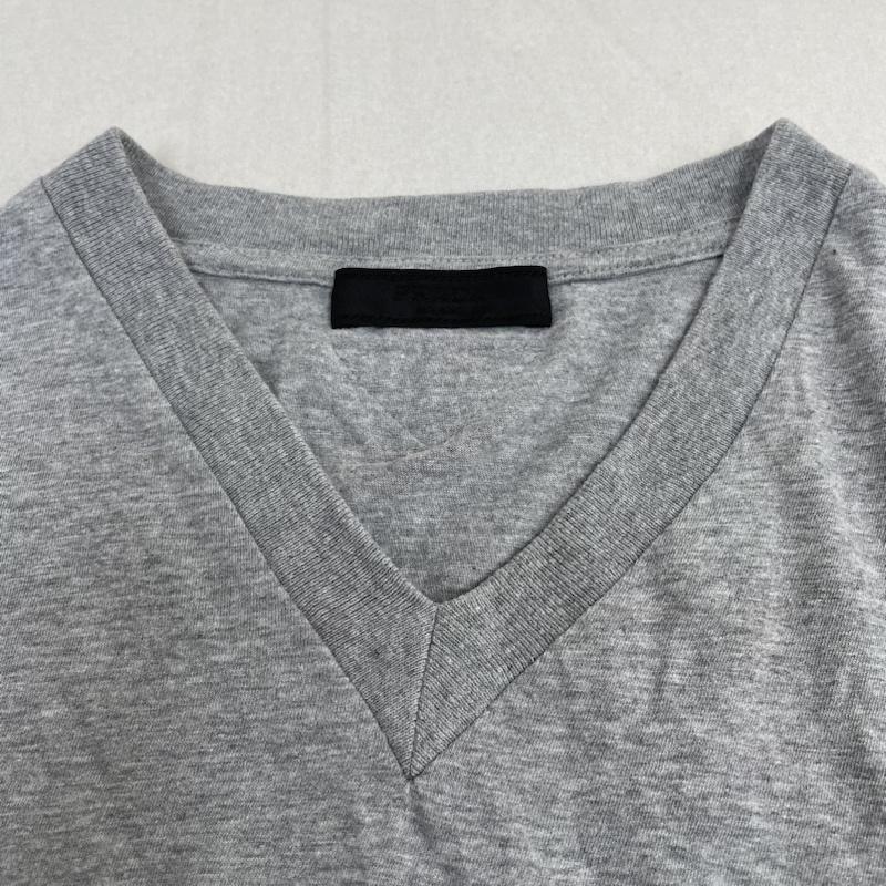 プラダ PRADA カットソー 半袖 パック Tシャツ 半袖 Vネック シャツ カットソー ACU1 2015 1775 S 無地 灰 / グレー / gray メンズ USED 古着 中古 50143136