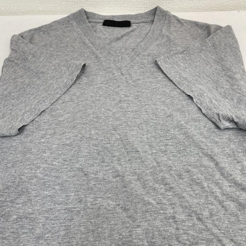プラダ PRADA カットソー 半袖 パック Tシャツ 半袖 Vネック シャツ カットソー ACU1 2015 1775 S 無地 灰 / グレー / gray メンズ USED 古着 中古 50143136